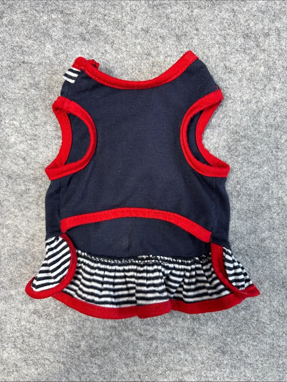 Lot of 3 Small Dog Dresses 5-10 lbs Nautical Red Ruffle Pet Clothes